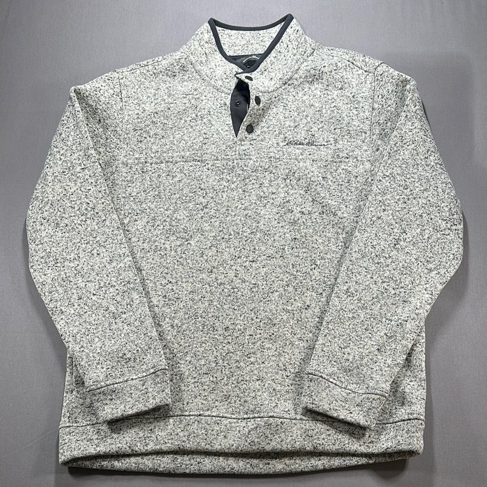 Eddie Bauer Radiator Fleece Quarter Snap-Front Pullover Sweater - Mens Large